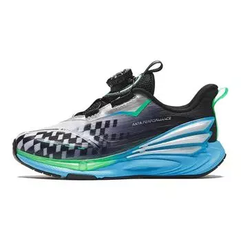 Anta Kids Fly Knight 7.0 Fabric Knob Comfortable Physical Test Shock Absorption Wear Resistant Low Top Running Shoes Kids Running Shoes 312439961-1 28