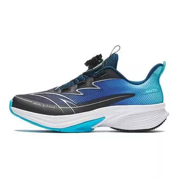 Anta Kids Hailang Lite Resilient Technology No-Tie Rotating Buckle Rebound Lightweight Shock Absorption Low-Top Running Shoes A12435507-4 40