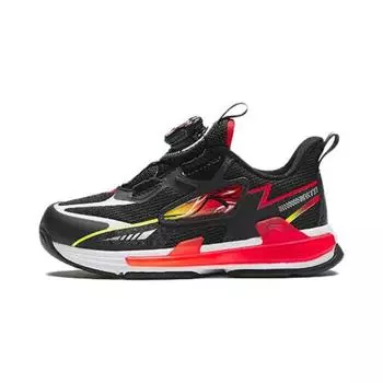 Anta Kids Knob Non-Slip Anti-Kick Mid-Top Running Shoes Kids Running Shoes Black White Red 312419962-6 28