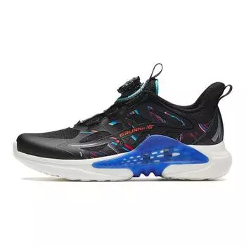 Anta Kids Knob Shock Absorbing Wear Resistant Low Top Running Shoes Kids Running Shoes Black Blue A312425514-2 38