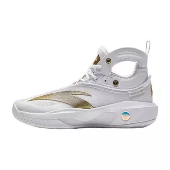 Anta Kids KT8 Non-Slip High-Top Basketball Shoes Kids sneaker White Platinum 312331130-4 36