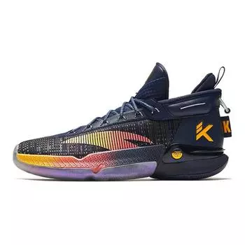 Anta Kids KT9 Lightweight Fashion Non-Slip Wear-Resistant High-Top Basketball Shoes Kids Basketball Shoes Blue Yellow 312341130-10 38