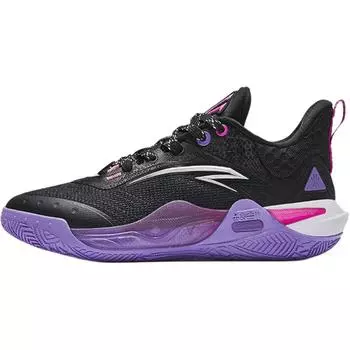 Anta Kids Kyrie 1 Speed Youth Edition Dark Purple Comfortable Versatile Non-Slip Wear-Resistant Low-Top Basketball Shoes 312441132-4 36