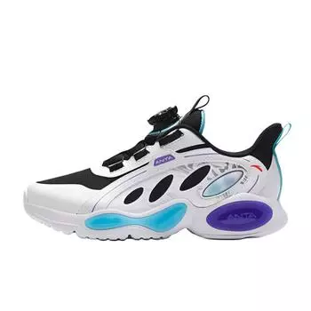Anta Kids Lingyue Wear-Resistant Breathable Low-Top Running Shoes Kids sneaker White Black 312415536-1 37