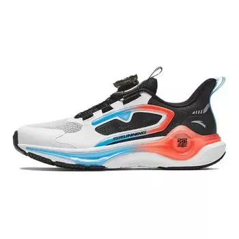 Anta Kids Lingyun 2.0 Knob Button Comfortable Physical Test Non-Slip Breathable Low-Top Running Shoes Kids Running Shoes White Black 312435512-4 36