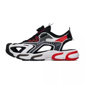 Anta Kids Mesh Breathable Non-Slip Durable Sandals Kids Sandals Black White Red 312226935-3 35