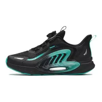 Anta Kids Monthly 2.0 Comfortable Sports Shock Absorbing Breathable Low Top Running Shoes Kids Running Shoes Black Green 312425518-6 39
