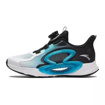 Anta Kids Monthly Physical Test Shock Absorbing Wear Resistant Rebound Low Top Running Shoes Kids Running Shoes White Blue Black A312425599-2 33