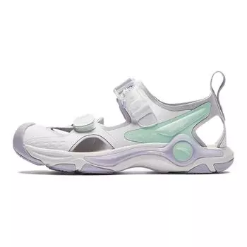 Anta Kids Non-Slip Breathable Sandals Kids Sandals White Purple Green 322426908-1 39