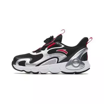 Anta Kids Non-Slip Durable Low-Top Running Shoes Kids Sneakers Black Silver Red A312339950-1 29