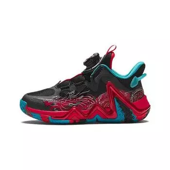 Anta Kids Non-Slip Low-Top Basketball Shoes Kids sneakers Black Blue Red 312419957-1 28