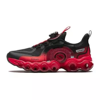 Anta Kids Non-Slip Shock Absorbing Low-Top Running Shoes Kids Sneakers Red Black 312345580-5 34