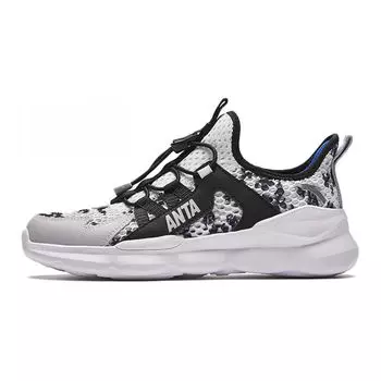 Anta Kids Non-Slip Wear-Resistant Breathable Low-Top Casual Shoes Kids sneaker White Black Gray A312428862-4 33
