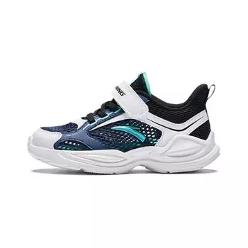 Anta Kids Non-Slip Wear-Resistant Low-Top Running Shoes Kids sneaker White Black Blue A312429919-2 28