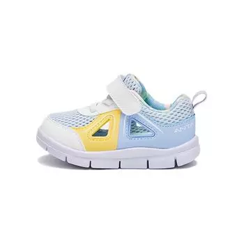 Anta Kids Non-Slip Wear-Resistant Low-Top Walking Shoes Baby Shoes Blue White Yellow A322320050-1 22