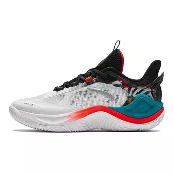 Anta Kids Professional Basketball Shoes Kids Sneakers White Black Green 312421112-1 39