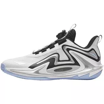 Anta Kids Qingkuangci Mesh Comfortable Breathable Professional Basketball Shoes Kids Sneakers White Black A12431106-2 33
