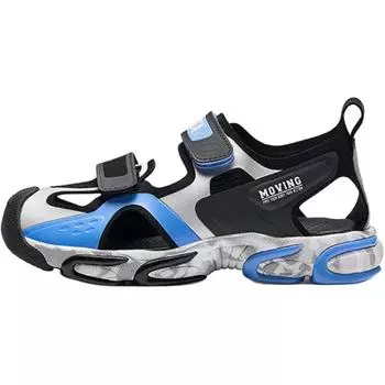 Anta Kids Red Flame Versatile Simple Shock Absorbing Durable Sandals Kids Sandals Black White Blue 312429973-1 30