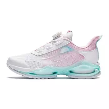 Anta Kids Round Head Knob Comfortable Versatile Shock Absorbing Wear Resistant Low Top Running Shoes Kids running shoes White Pink 322345513-3 33