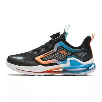 Anta Kids Round Head Knob Shock Absorbing Wear Resistant Low Top Running Shoes Kids Running Shoes Silver Black Green 312415532-3 35