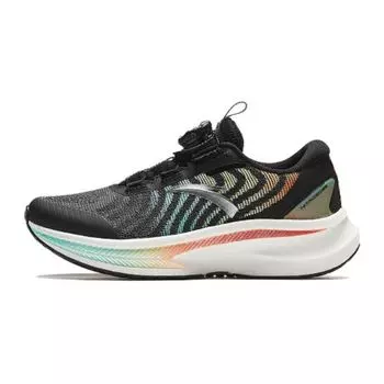 Anta Kids Round Head Knob Versatile Trend Shock Absorbing Wear Resistant Low Top Running Shoes Kids sneaker Black Green Orange 312345539R-1 35
