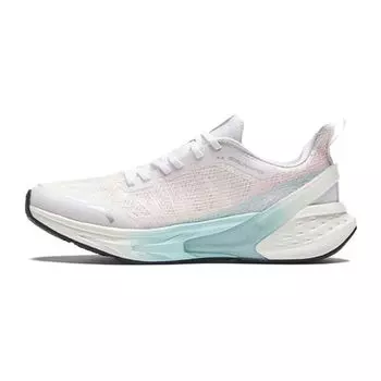 Anta Kids Round Toe Lace-Up Shock Absorbing Wear-Resistant Low-Top Running Shoes Kids sneaker White Pink T22335597R-1 35