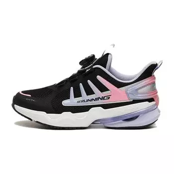 Anta Kids Shock Absorbing Durable Low Top Running Shoes Kids Sneakers Black Purple Pink 322315521-4 33