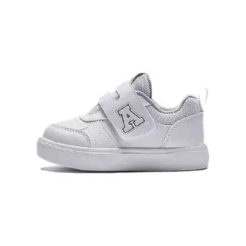 Anta Kids Shock Absorbing Wear Resistant Low Top Walking Shoes Baby Shoes White Gray 332410002S-1 23