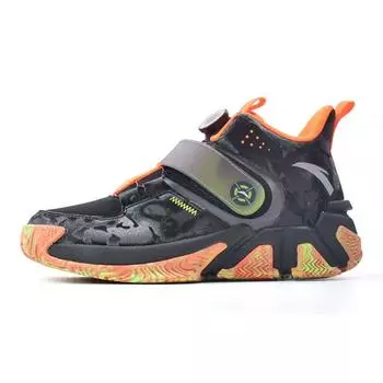 Anta Kids Sniper Series Comfortable Versatile Non-Slip Wear-Resistant Casual Shoes Kids Casual Shoes Black Orange 312141102-4 38