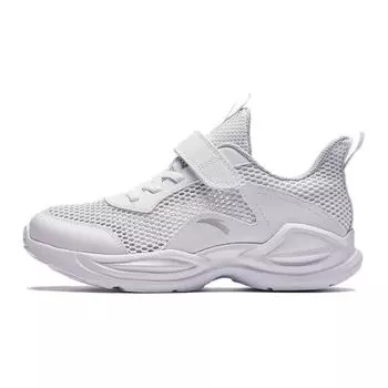 Anta Kids Soft Breathable Shock Absorbing Durable Low Top Running Shoes Kids Running Shoes White 332425535R-1 35