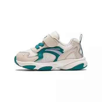 Anta Kids Synthetic Leather Comfortable Non-Slip Wear-Resistant Low-Top Walking Shoes Baby Shoes White A12430003-2 20