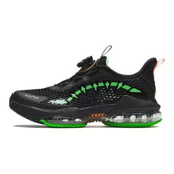 Anta Kids UFO 3.0 Comfortable Breathable Non-Slip Shock Absorbing Durable Low-Top Running Shoes Kids sneaker Black Green A312325588H-4 35