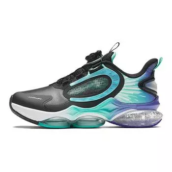 Anta Kids UFO 6.0 Leather Shock Absorbing Durable Rebound Low Top Running Shoes Kids running shoes Black Green 312435583N-2 38