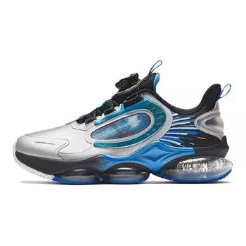 Anta Kids UFO 6.0 Leather Shock Absorbing Durable Rebound Low Top Running Shoes Kids Running Shoes Silver Black 312435583N-1 37