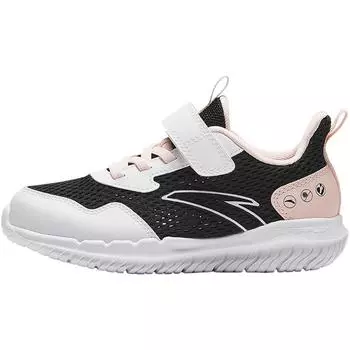 Anta Kids Vital Fashion Versatile Lightweight Shock Absorbing Breathable Low Top Running Shoes Kids Running Shoes Black White Baby-Pink A22439967-7 28