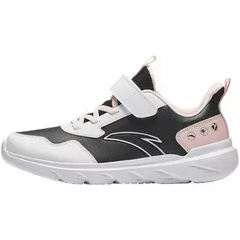 Anta Kids Vitality Simple Versatile Lightweight Shock Absorption Low-Top Running Shoes Kids sneaker Black White Pink A22435568-5 33