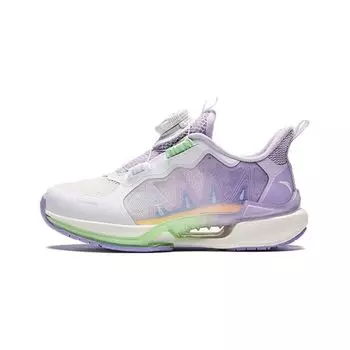 Anta Kids Wind Chaser 6.0 Test Measurement Shock Absorption Wear Resistant Low Top Running Shoes Kids Running Shoes White Purple 322429901-2 29