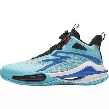 Anta Kids Wind Tide Fabric Professional Training High-Top Basketball Shoes Kids sneaker Blue Black 312431101-2 39