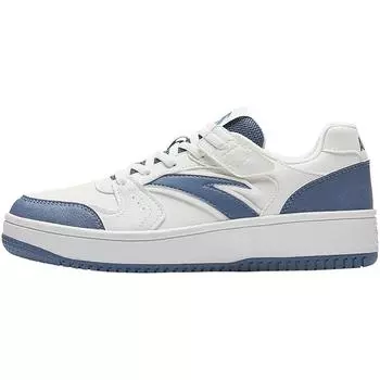 Anta Kids Zero Feel Synthetic Leather Fashion Versatile Non-Slip Wear-Resistant Low-Top Skate Shoes Kids Skate Shoes White Blue A12448099-4 40