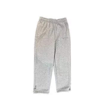 Anta Knitted Sports Letter Print Mid-Waist Loose Straight Casual Pants Men bottoms Gray 152448302N-1 L