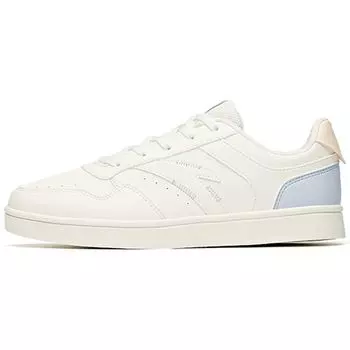 Anta Кожаные повседневные скейт-кеды женские кроссовки белые синие 922118009-4 35.5