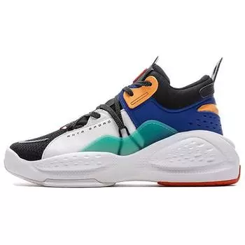 Anta Кроссовки Badass Lifestyle Series Color-Block Casual Mid Top для мужчин, кроссовки синего, черного, зеленого цвета 112048080-3 39