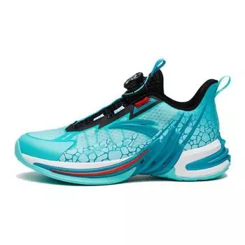 Anta Кроссовки баскетбольные детские Wind Mesh прочные дышащие средней высоты детские кроссовки флуоресцентно-зеленые белые 312321118-8 38