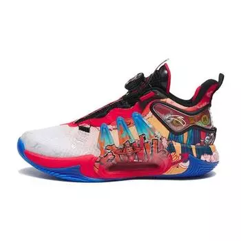 Anta Кроссовки детские Rabbit Leap Thousand Mountains Blue Crazy Нескользящие Износостойкие Дышащие Средние Баскетбольные кроссовки Белый Красный 312311116-5 40