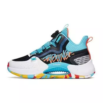 Anta Кроссовки для баскетбола Kids Crazy High-Top Детские кроссовки Белый Черный Синий 312211111-8 40