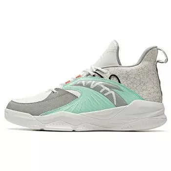 Anta Кроссовки для баскетбола Lattice Mid, мужские кроссовки, серо-зеленые 912011186-5 45