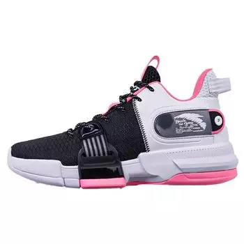 Anta Кроссовки для баскетбола Light Crazy 2 Slip Resistant Durable Mid Top для мужчин, черные, розовые, белые 112141640S-2 44.5