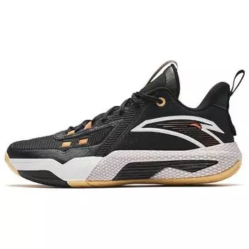 Anta Кроссовки для баскетбола Speed Battle 5 Round Toe Mesh, амортизирующие, прочные, среднего размера, черные, мужские 112341113-4 44.5