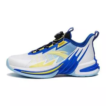 Anta Кроссовки для баскетбола Whirlwind Mesh прочные дышащие с высоким берцем, детские кроссовки ярко-синие белые 312321118H-5 38