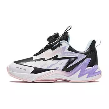 Anta Кроссовки для бега Kids Knob Non-Slip Anti-Kick Mid Top Детские кроссовки для бега Black White Purple 322349964N-4 25